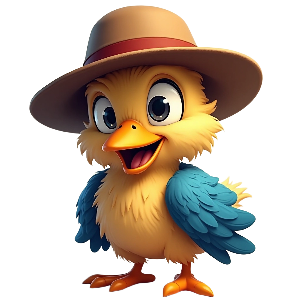 Charming Chick in a Hat